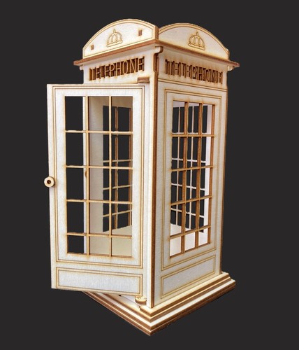 Laser cut wooden - cut, british