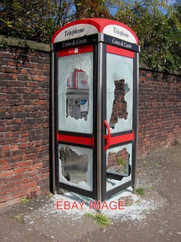 Photo vandalised phone box - ,